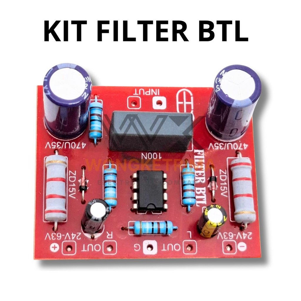 Modul Filter BTL Penyaring Noise & Penstabil Sinyal Untuk Power Amplifier BTL