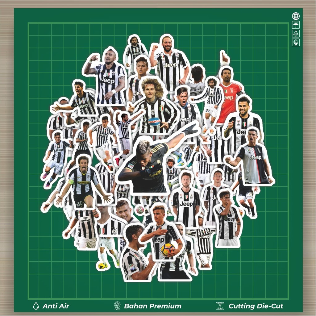 

HOT 50 PCS STIKER Stiker Football Series Juventus FC Stiker Fashion Cars Decal Dingin Kartu Album Custom Vinyl Anti Air- Sticker Aesthetic Buku Journal Koper Casing HP Tablet Laptop Helm Motor Botol Minum