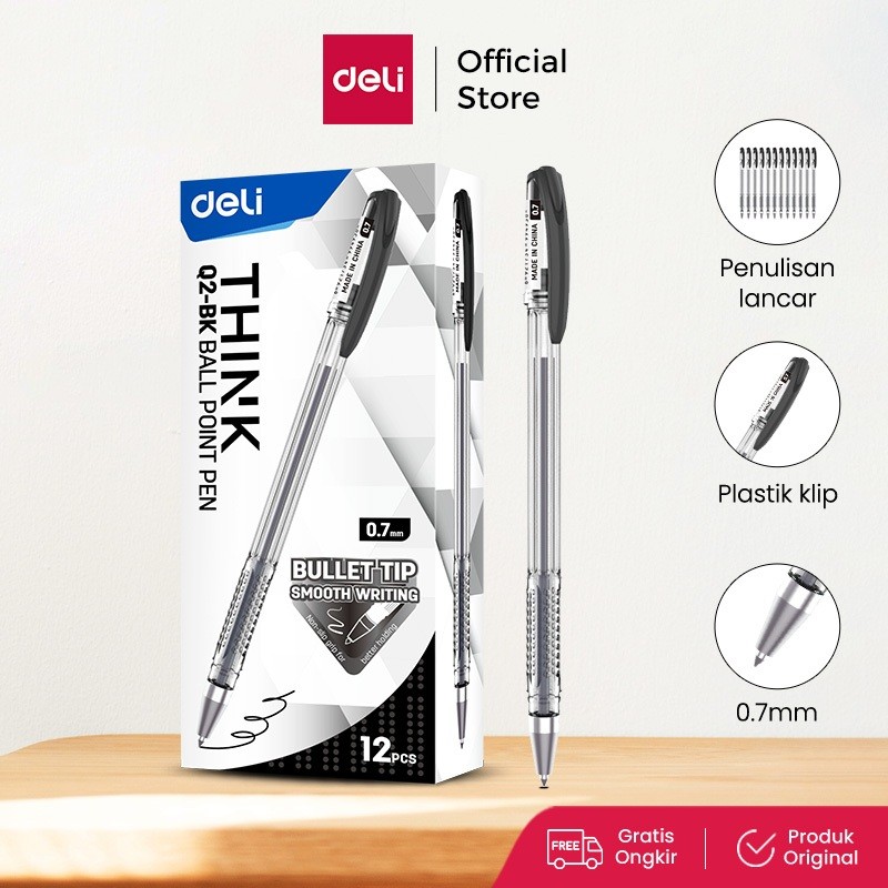 

Deli Ballpoint Pen / Pulpen Bolpoin Tip 0.7 MM Penulisan Lancar dan Halus EQ2-XX