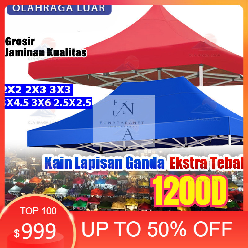 Tidak buruk selama 20 tahun Terpal Tenda Atap Tenda Lipat AtapTenda Lipat kain tenda 3x3/2x2 Terpal 