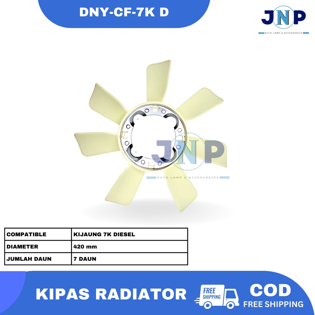 FAN BLADE / KIPAS RADIATOR MOBIL TOYOTA KIJANG 7K DIESEL1997 - 2004