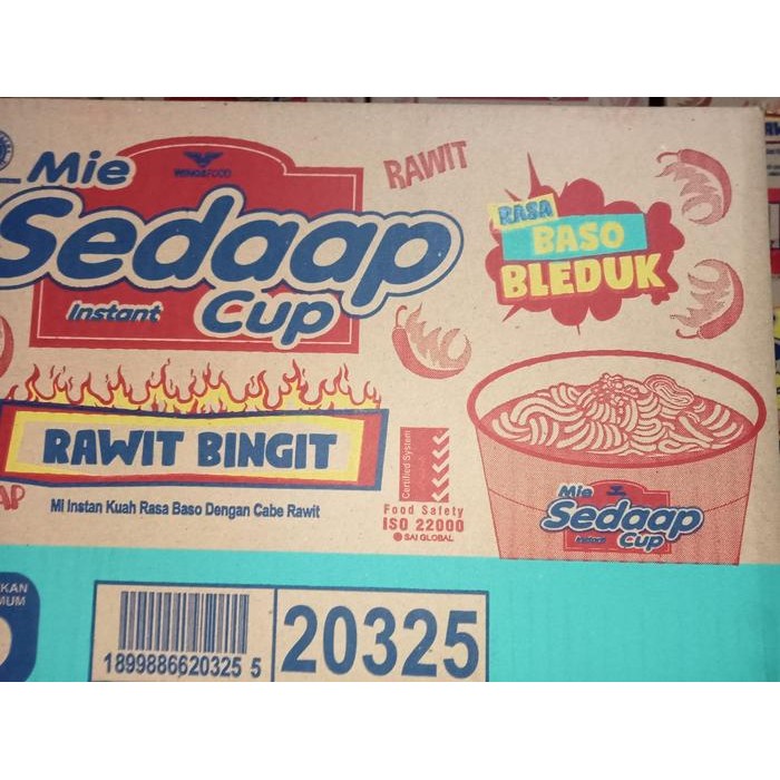 

MIE SEDAAP CUP BASO BLEDUK 1 dus sedap rawit bingit