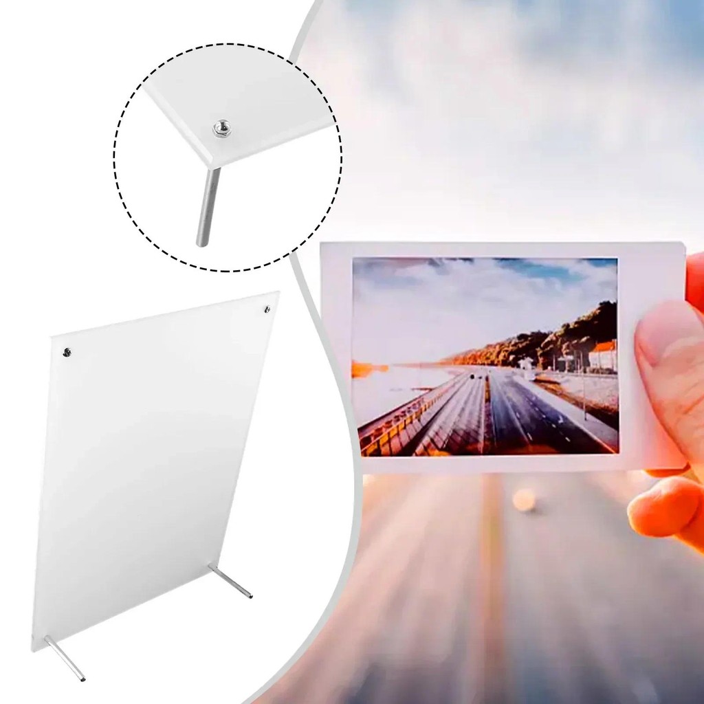 

Transparent Photo Frame Acrylic Photocard Holder Picture Frame Business License Album Poster Tag Display Stand Desktop Ornament