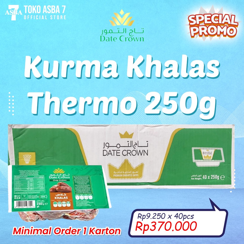 

DATE CROWN KHALAS TERMO 250G / CARTON