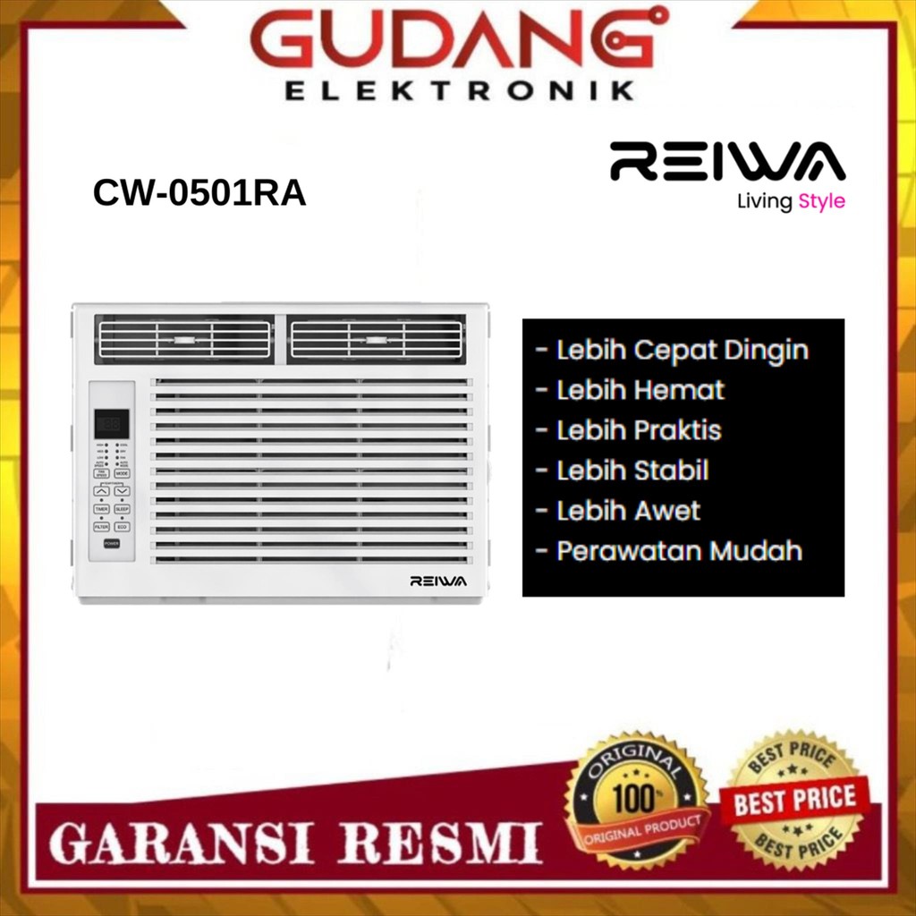 AC WINDOW REIWA CW-0501RA AC PORTABLE 1/2 PK REIWA CW 0501RA