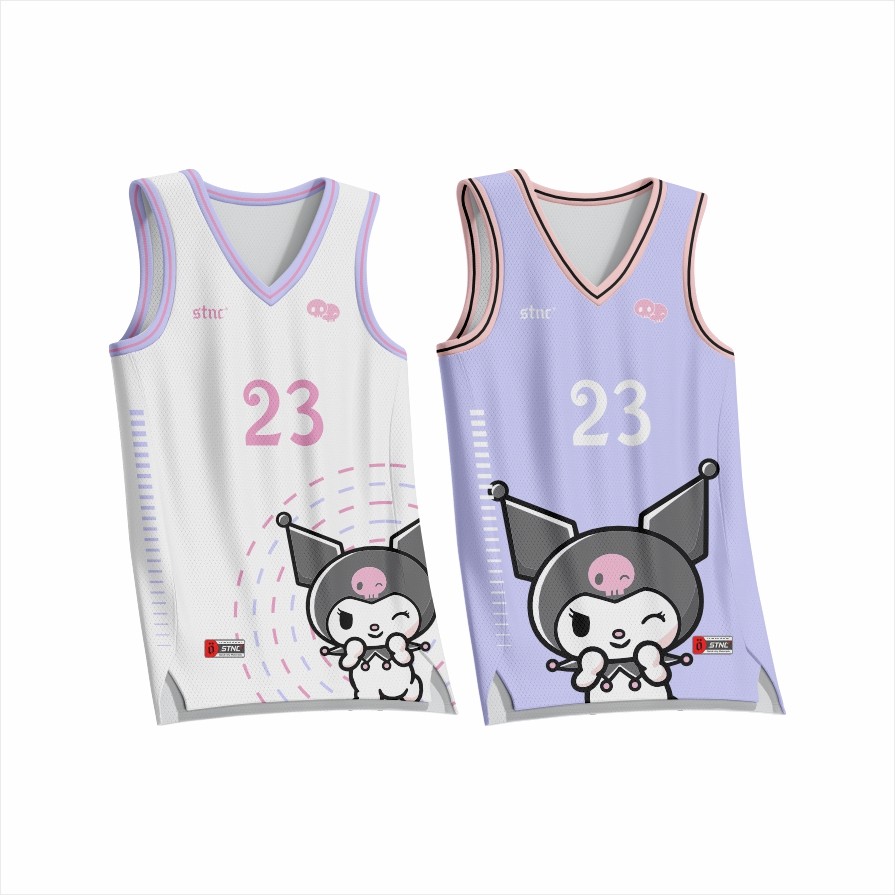 JERSEY BASKET ANAK KUROMI / JERSEY BASKET ANAK MELODY / JERSEY BASKET ANAK SANRIO / KUROMI / MELODY 