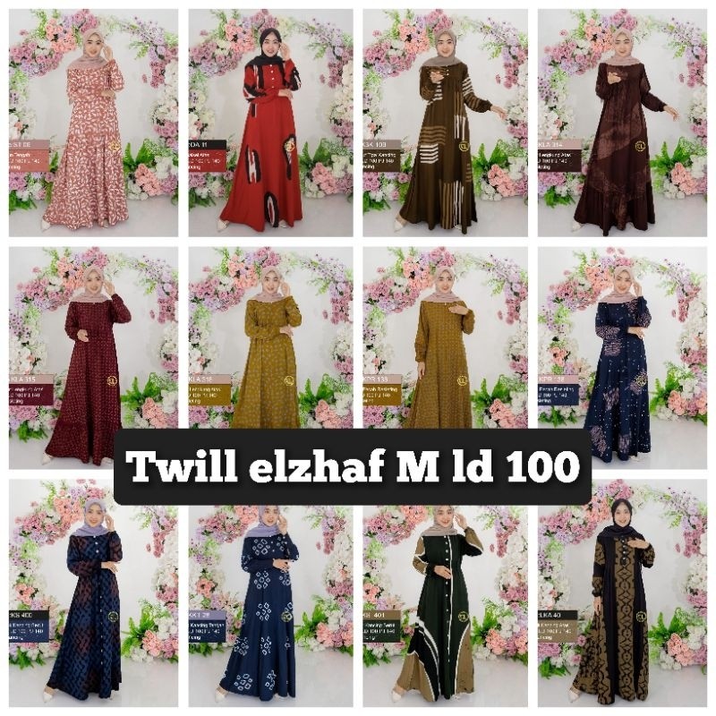 GAMIS TWILL ORI ELZHAF BATIK TERBARU SIZE M (LD 100)
