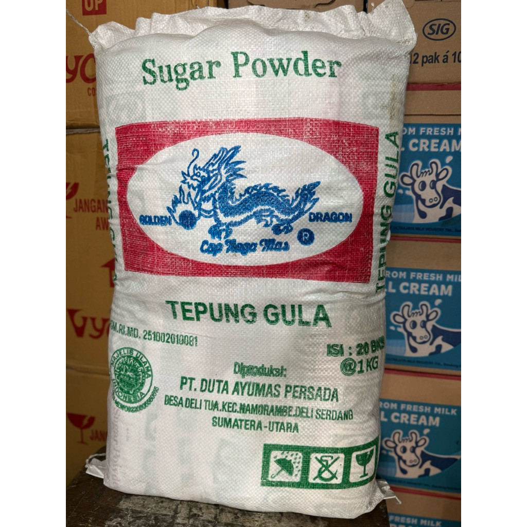

Tepung Gula naga mas 1 kg @ 20 bks / 1 goni