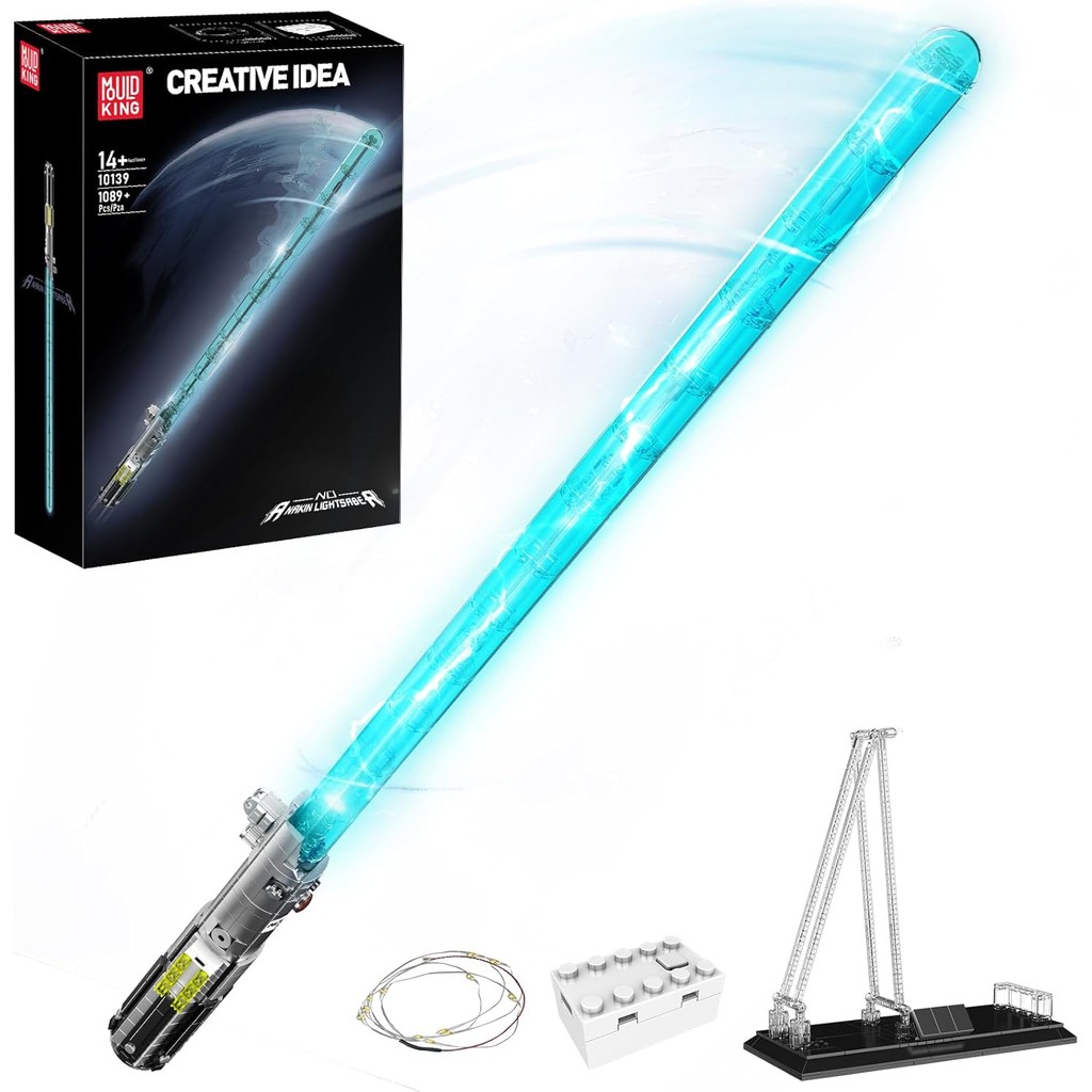 

Mould King10139 MOC yıldız film Lightsaber yapı taşları modeli Closplay modeli oyuncak ile LED ışık
