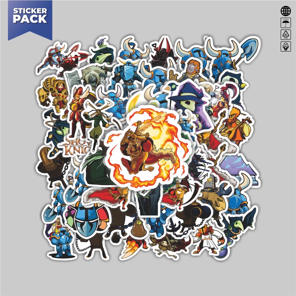 

[100PCS]Stiker Pack Stiker Game Series Steam Shovel Knight Aesthetic Vinyl Anti Air Dekorasi Sticker Laptop Buku Journal Koper Helm Casing HP Gitar Helm Skateboard