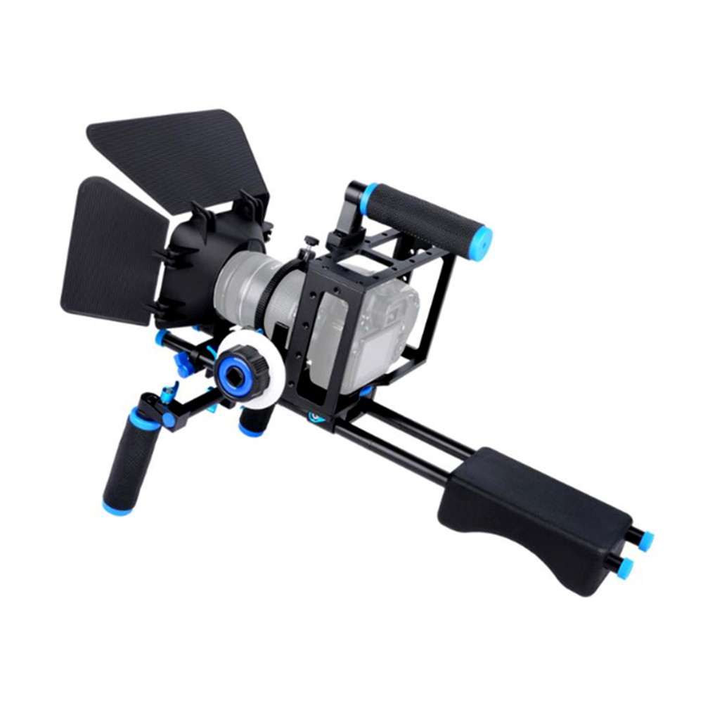 DSLR Rig Camera Cage Kit Shoulder Stabilizer System Video Support Rig For Canon 5D Mark III IV 6D 7D