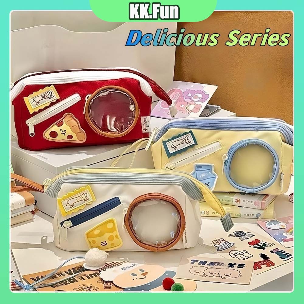 

Tas Pensil Pizza Susu Serbaguna Kotak Tempat Pensil Kanvas Tas Alat Tulis Multifungsi Untuk Kotak Pensil Aesthetic Korea