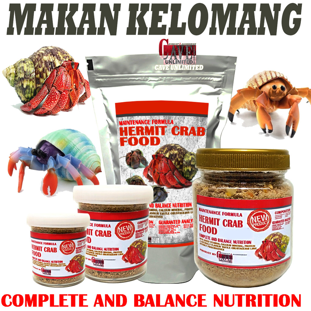 MAKANAN KELOMANG INSTAN FOOD HERMIT CRAB PAKAN KEONG UMANG POMPONGAN KELOMANG PANTAI KUMANG DARAT PE