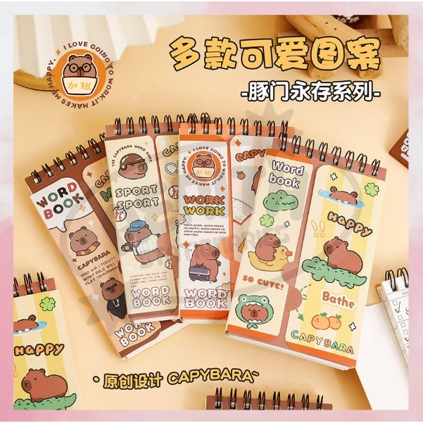 

AS PROMO NEW BUKU TULIS MINI KAPIBARA MINI MEMORY BOOK NOTEPAD KARAKTER BUKU LUCU HAFALAN S-NB026