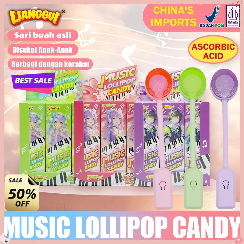 

[Terlaris di semua platform] LIANGGUI HALAL Lianggui Lolipop Musik 3 Rasa HALAL - Apel Hijau Anggur Stroberi Mainan & Cemilan Anak Unik