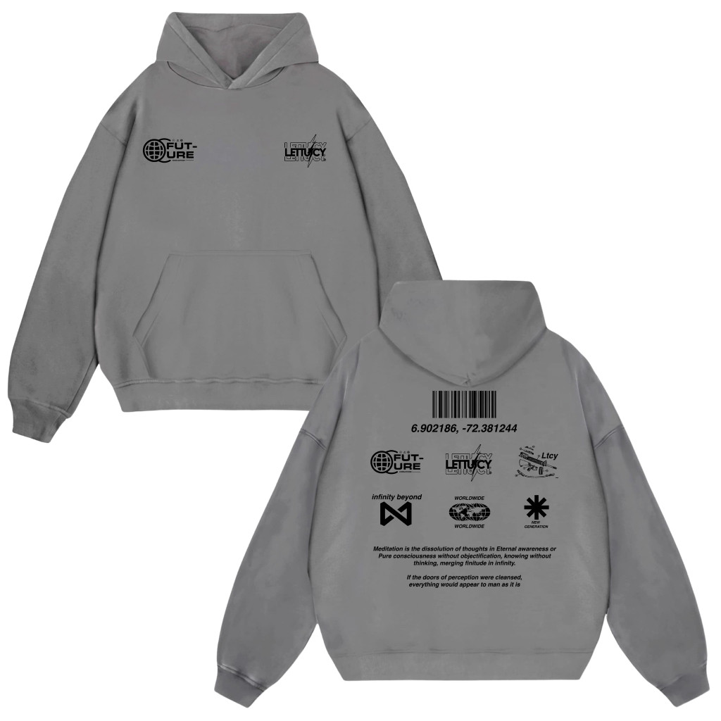 Lettucy Hoodie Boxy Fleece Cotton Cvc | Hoodie Boxy Future puff