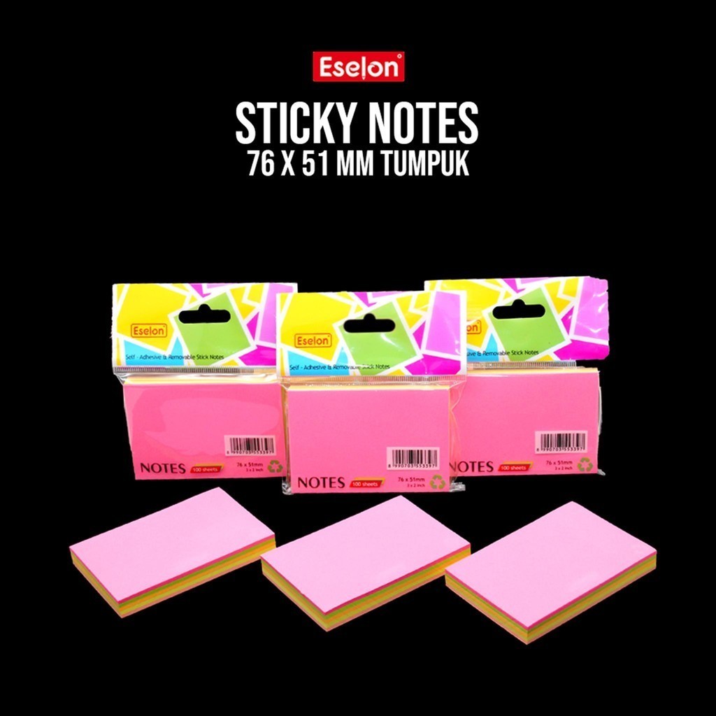 

❤️️Sticky Notes / Sticky Notes Eselon / Sticky Notes Polos 76*51mm❤️️