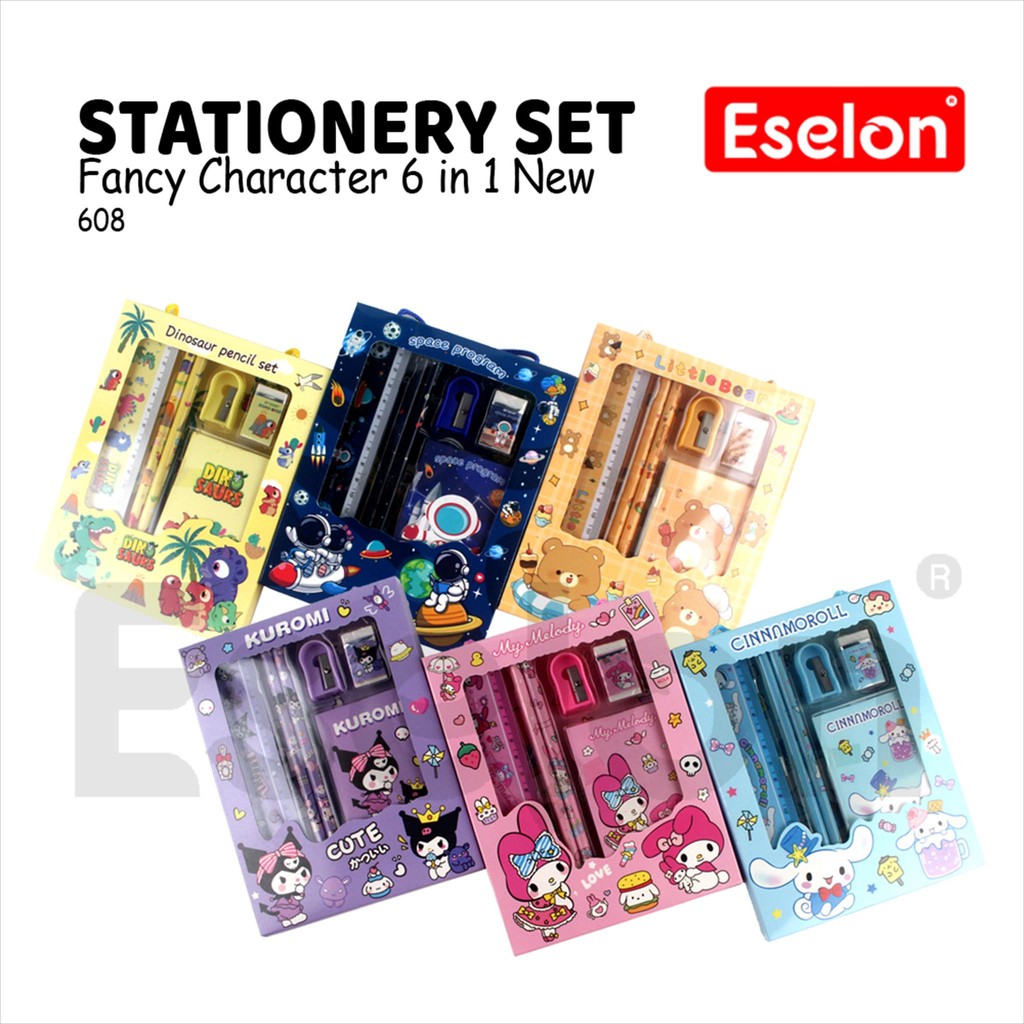 

♚Paket alat Tulis 6in1 Notes / Stationery Set 608 NEW / Stationary Set♚