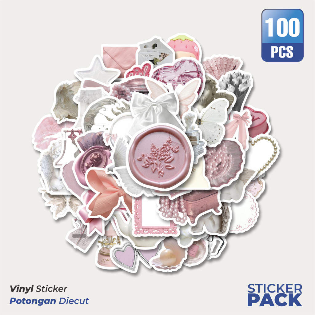 

MURAH 100 PCS Stiker Angel Core Retro Aesthethic [Sayap Pita Aesthetic] Mix 1 Waterproof Aesthetic- Untuk Laptop, Motor, dan Helm - Paper Stationery Pack