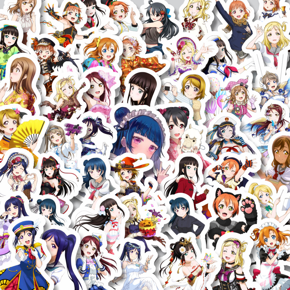 

Stiker Cutting Pack Stiker Anime Series Love Live Character Mix 3 Isi 100Pcs Series Aesthetic Lucu Keren Untuk Koper Bahan Vynil