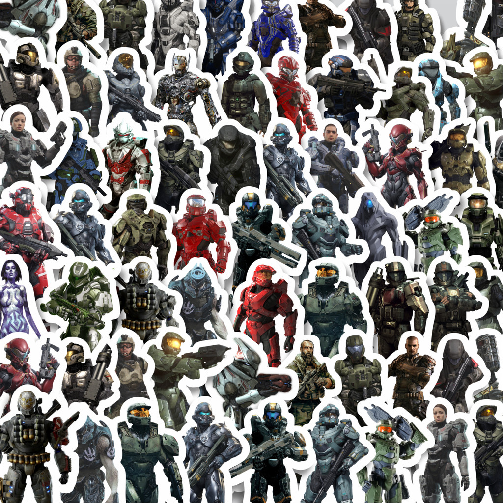 

Stiker Cutting Pack Stiker Game Series Halo Karakter Mix 2 Isi 100Pcs Series Aesthetic Lucu Keren Untuk Koper Bahan Vynil