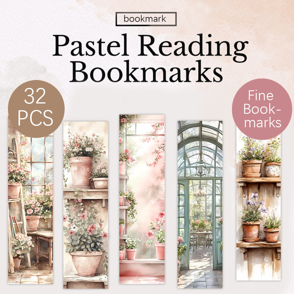 

32pcs, comfortable house and flower bookmarks, flowers, perfect for teachers, readers and book lovers, birthday gift