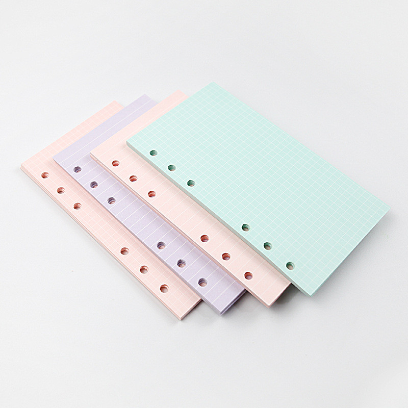 

40 Sheets Kawaii A5 A6 Loose Leaf Notebook Refill Spiral Binder Index Paper Inner Pages Daily Planner Line Grid Blank Agenda
