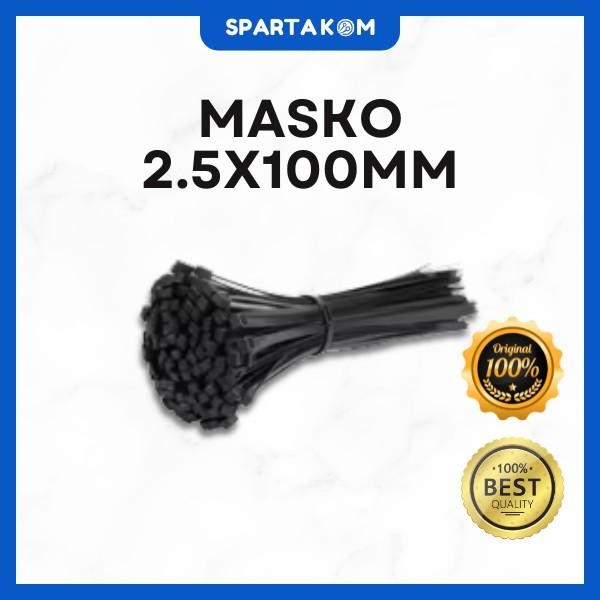 

Kabel Ties Masko 2.5x100mm (10cm) Hitam Nylon Cable Tie Pengikat Pengikat Kabel Organizer 100 Pcs