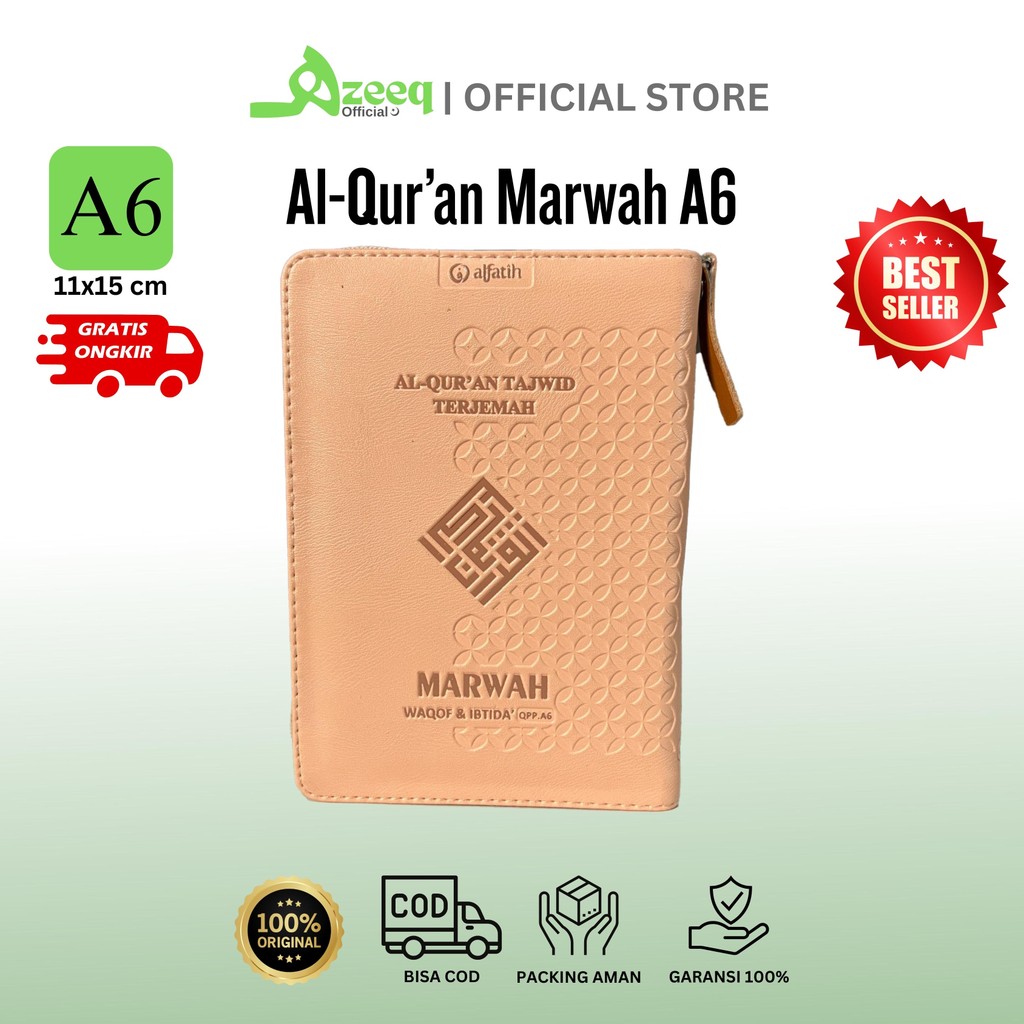 Al Quran Marwah Sleting Jaket A6 Wanita Akhwat Safar Al Quran Saku | Penerbit Al Fatih