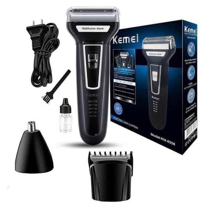 KEMEI Hair Clipper KEMEI KM-6558 Alat Cukur Kumis Jenggot Bulu Kemei