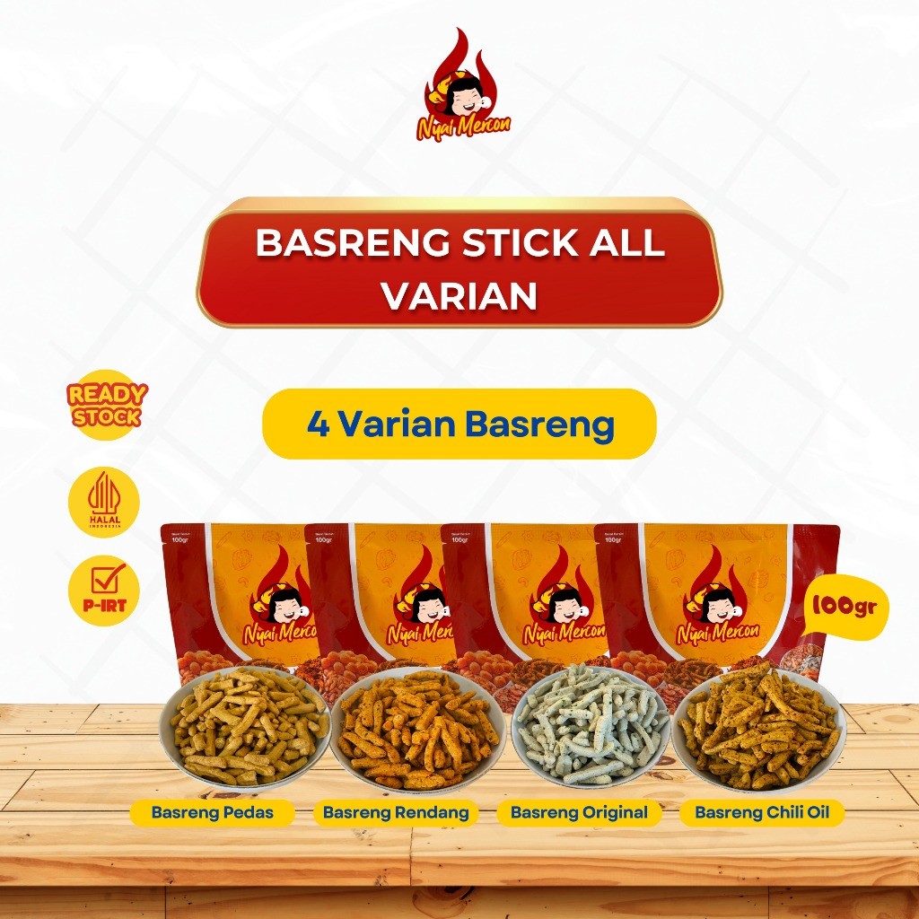 

Basreng Aneka Rasa Nyai Mercon 100gram