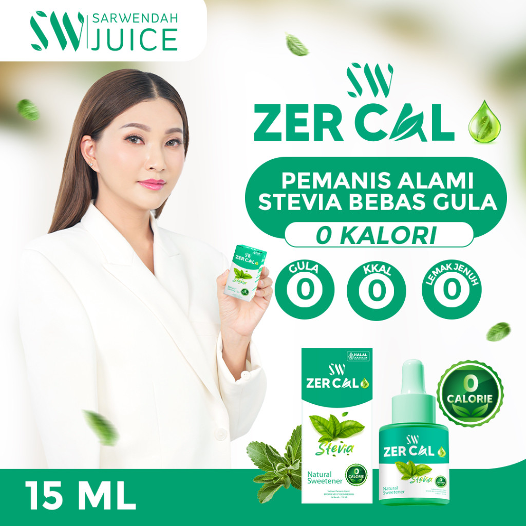 

SW Serum Stevia Pengganti Gula Batu Nol Kalori / SW Zercal Zero Calorie