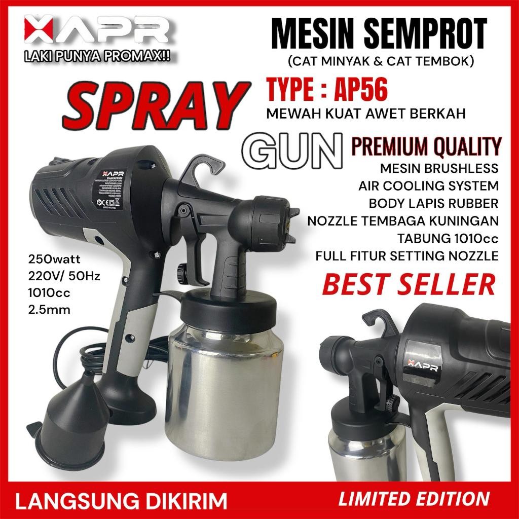 Terlaris APR JAPAN Mesin Spray Gun Electric Alat Semprot Semprotan Angin Cat Elektrik AP56