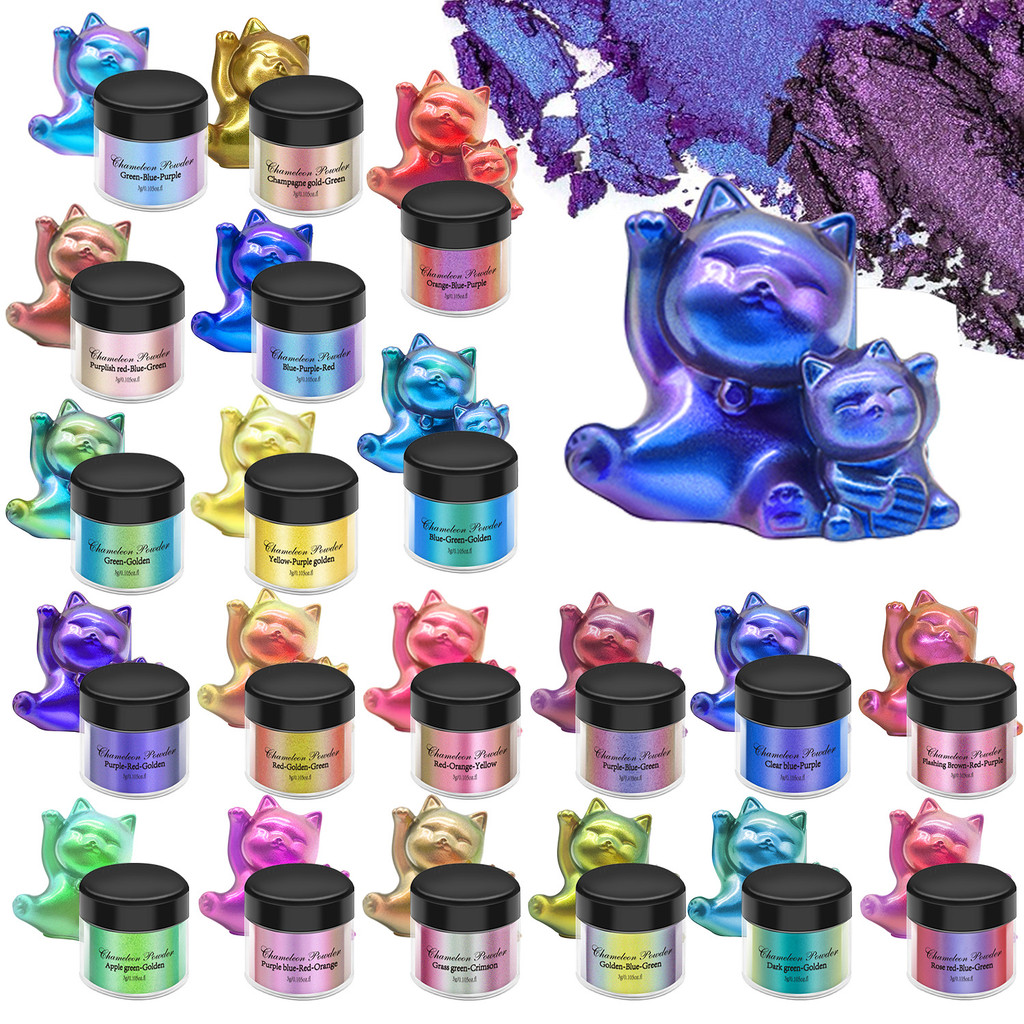 

3g/Bottle Mirror Chameleons Pigment Pearl Gloss Epoxy Resin Glitter Magic Dyed Powder Kit Resin Dye DIY Jewelry Making Tools