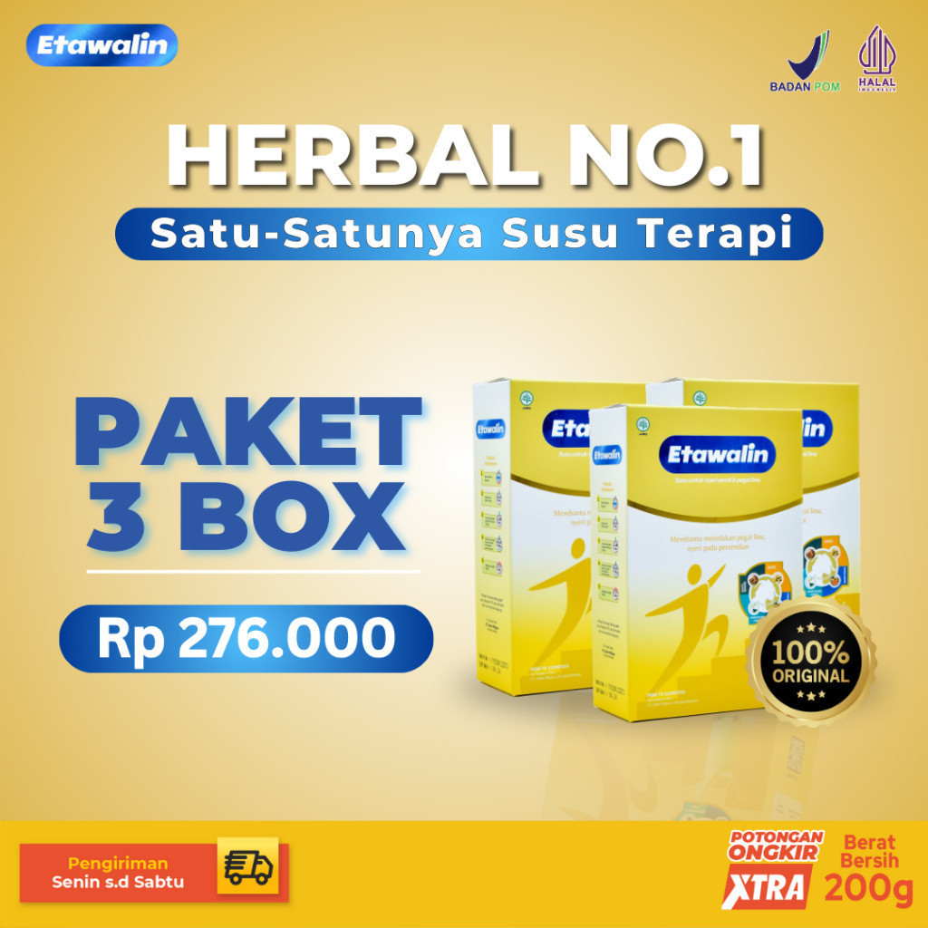 

PROMO PAKET 3 BOX Etawalin – Susu Etawa Atasi Masalah Nyeri Sendi Pada Tulang Dan Rematik Asam Urat