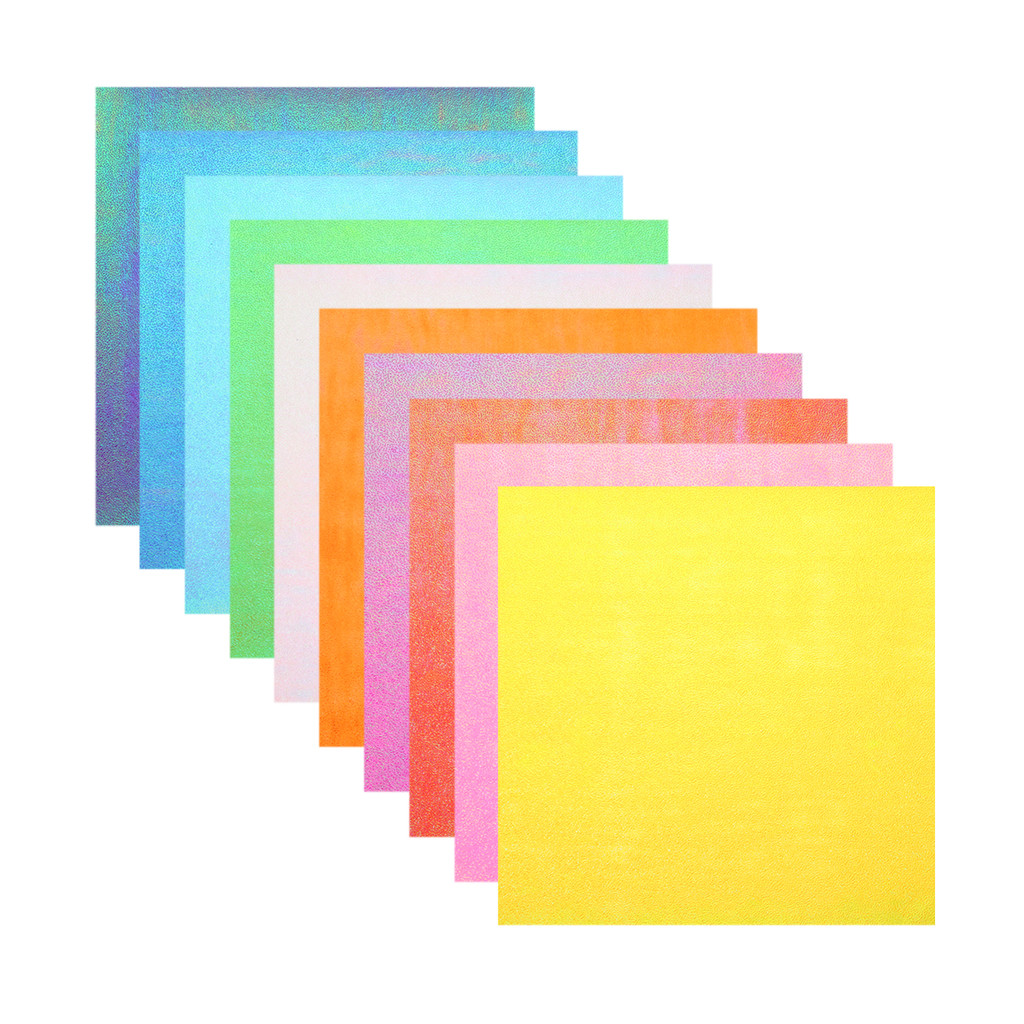 

50 Sheet Glitter Origami Paper Shiny Sparkly Square Folding Paper Iridescent Paper for DIY Art, Craft Decor Mixed Colors