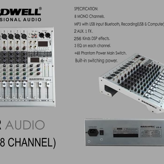 MIXER AUDIO HARDWELL VR 8 / VR8 ORIGINAL (8 CHANEL)