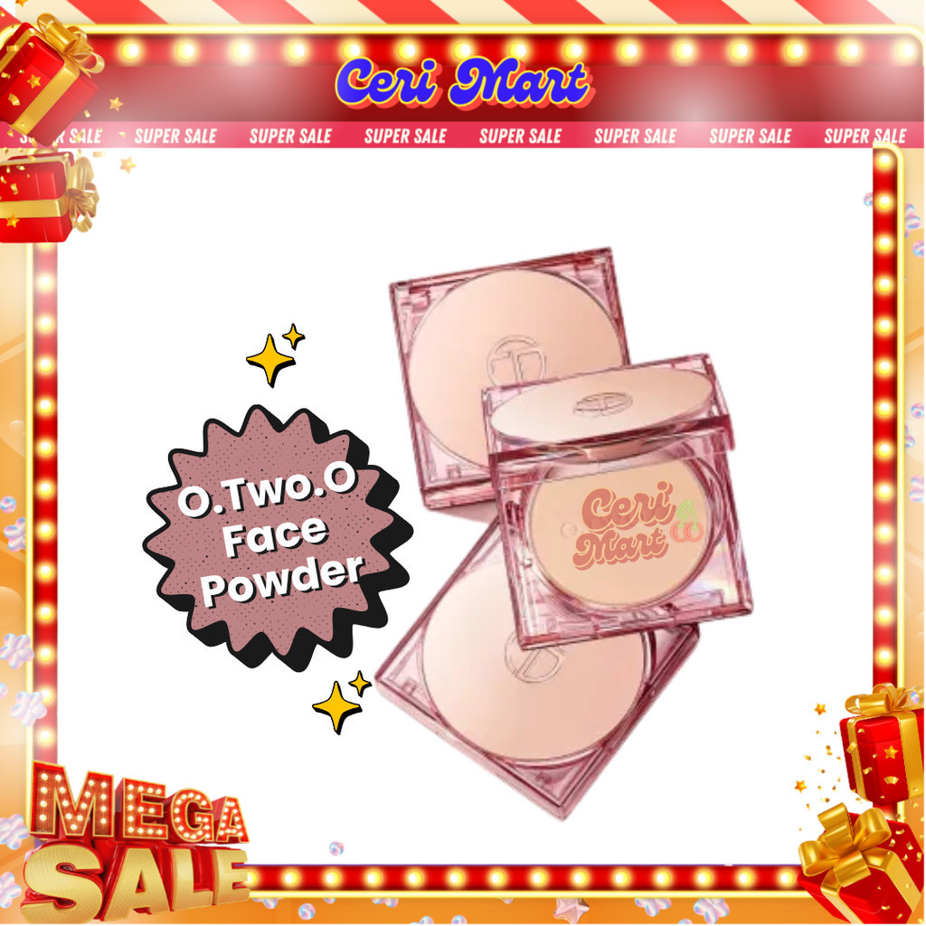 O.TWO.O Face Powder Oil Control Long Lasting 24H Locking Makeup Face Powder BPOM OTWOO O2O