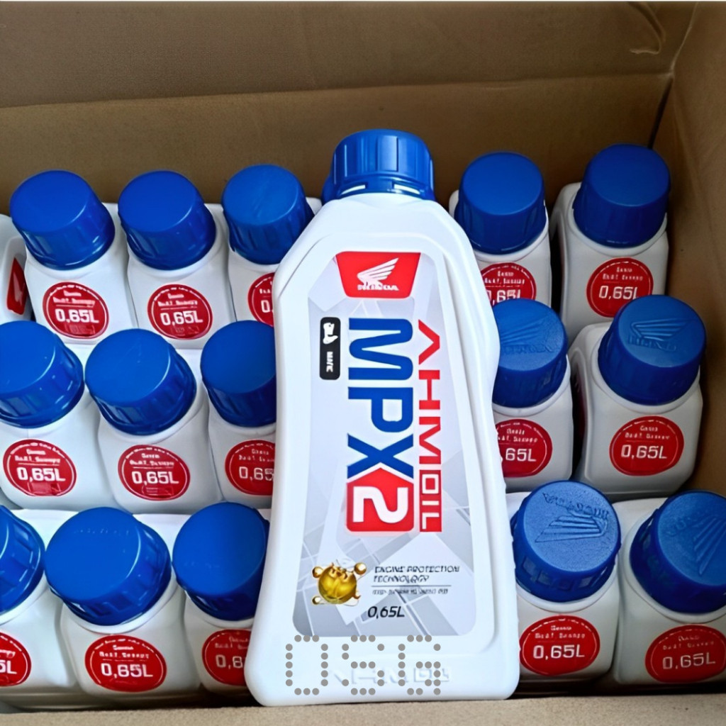 LUNDONGSHOP Paket Grosir 5 Botol Oli Mpx2 Matic Ahm Original 0.65 liter 10W-30 Kemasan Baru Beat Sco