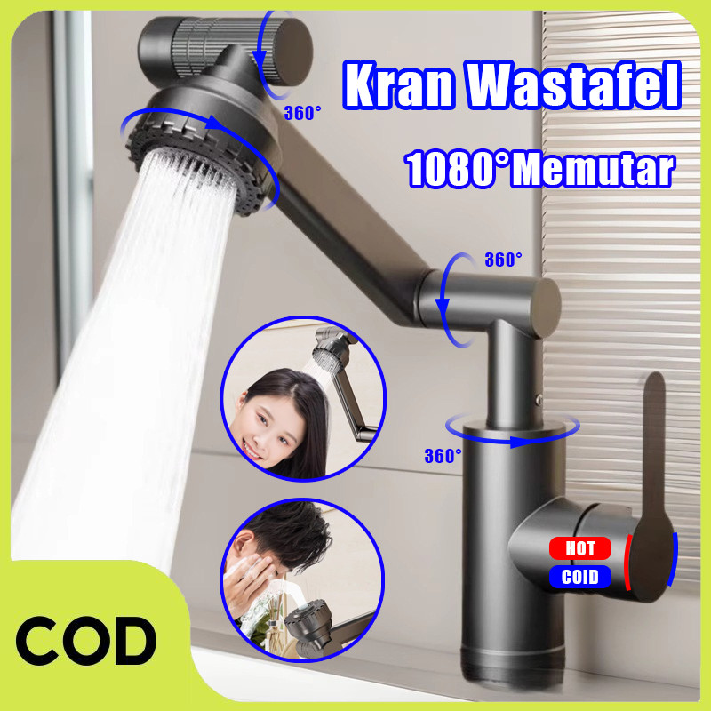 【COD】Kran Wastafel Cuci Piring/Rotasi 1080° Kran Angsa Wastafel Cuci Piring/Kran Wastafel/Kran Wasta
