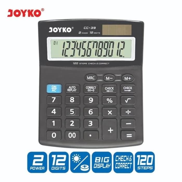 

⪩ PROMO⪨Limited Stok [kuyamol] Kalkulator JOYKO CC-39 12Digit/Calculator JOYKO ORI CC39 Check Correct Calculator - HANYAKALKULATOR