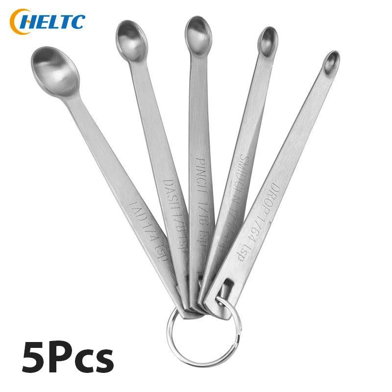 5pcs Spoon Set Measuring Spoon Stainless Steel Coffee Measuring Spoons Tea Seasoning Multiple Size M