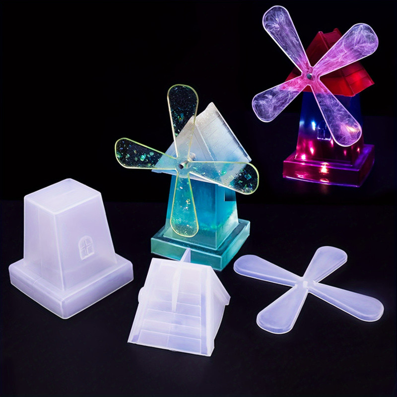 

[DIYRotating Windmill Resin Kit】DIYWindmill Resin Mold Kit-Epoxy Resin Suitable for Desktop Silicone Casting Mold Decoration，Per