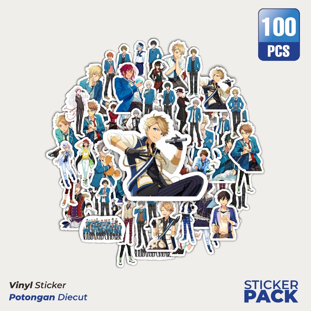 

Super Hemat! 100 PCS Stiker Video Game Series Ensemble Stars Character Mix Waterproof Aesthetic- Untuk Laptop, Motor, dan Helm - Paper Stationery Pack
