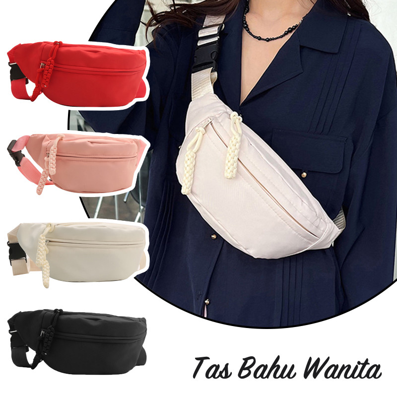 Tas Pinggang Wanita Kekinian Model Terkini Tas Cewek Viral Fashion Olahraga Resleting Casual Terlari