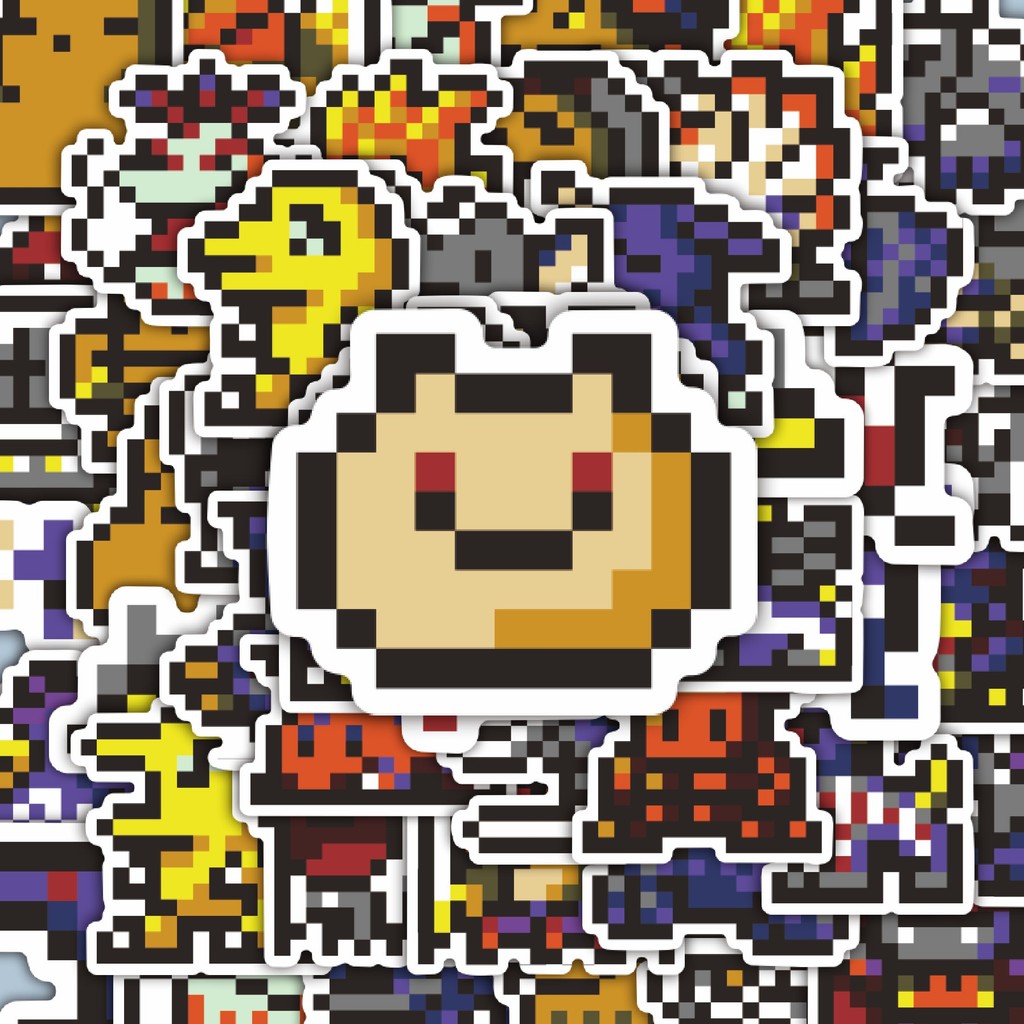 

100PCS Lucu Stiker Pixel Digimon V2 Stiker Aesthetic Stiker Anti Air Stikers Berperekat Waterproof sticker decal buat Motor Helm Buku Journal Koper Casing HP Laptop Botol Minum Hadiah anak