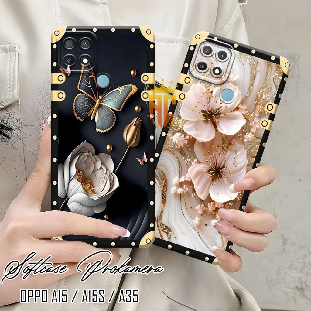 Softcase Prokamera OPPO A15 / A15S / A35 Motif Bunga cantik - Case Oppo a15 - Case Hp [CP15]]