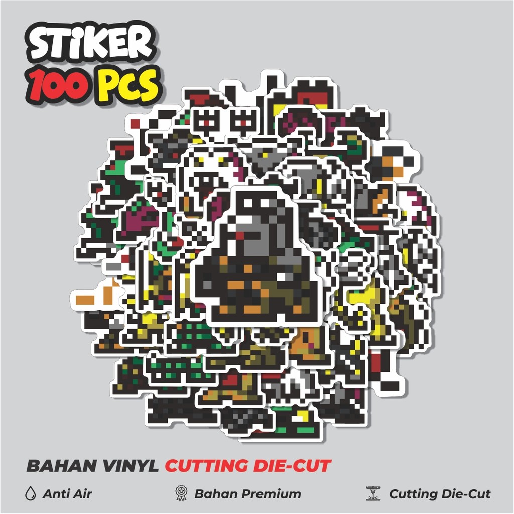 

Terbaru! 50 pcs Stiker Pixel Digimon V31 Dekorasi Lucu Kreatif untuk Notebook, Skateboard, HP