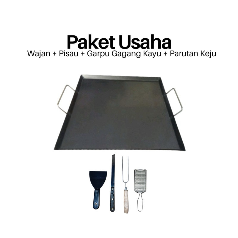 PAKET USAHA ROTI BAKAR / WAJAN ROTI BAKAR / TEFLON ROTI BAKAR / WAJAN DATAR / WAJAN ROTI BAKAR BAJA 