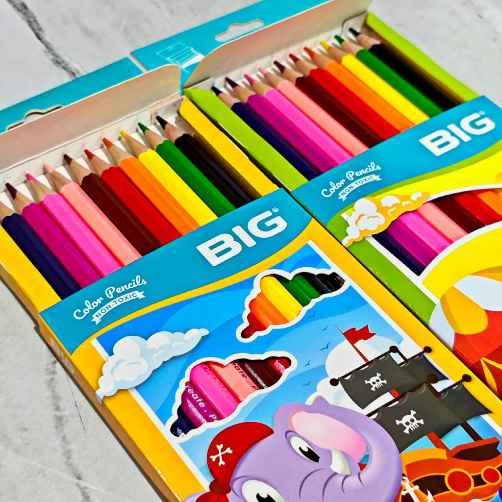 

SATU SET ( 12 WARNA ) Pensil Warna BIG 12 Warna Panjang